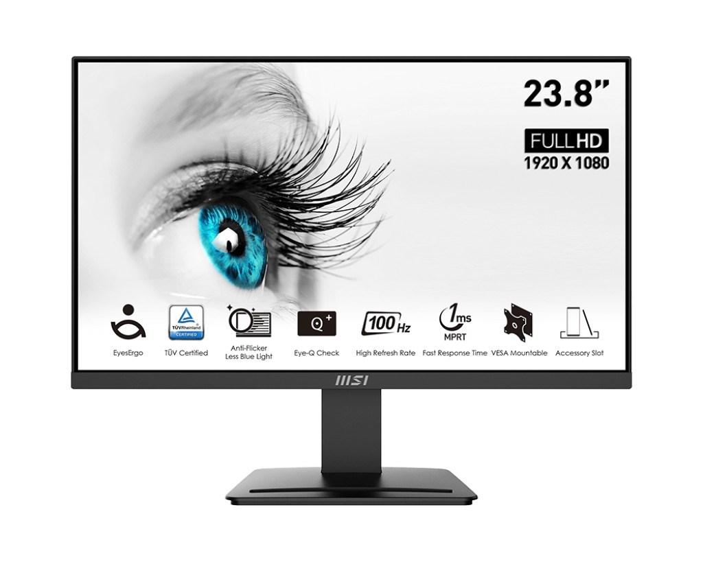 Monitor MSI Pro MP2412, 23.8", 1920 x 1080, Full HD, 100 Hz, i zi