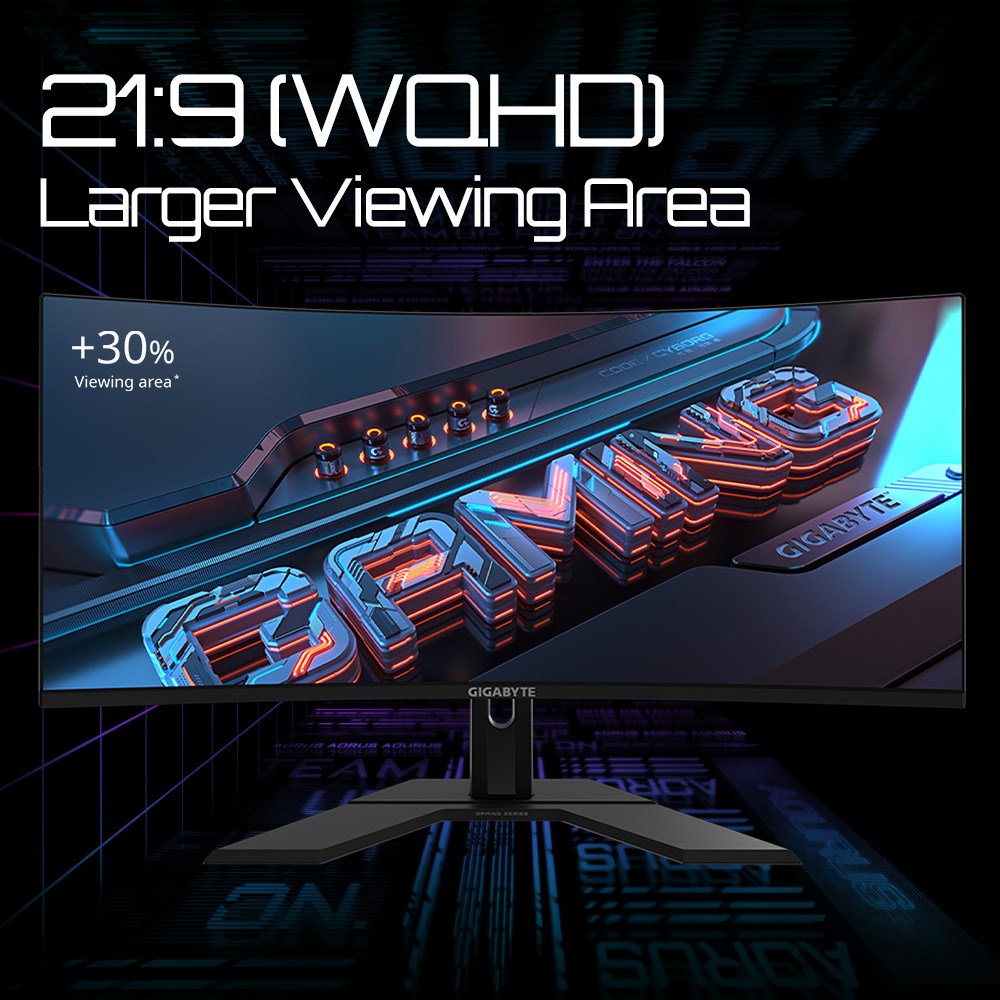 Monitor gaming i harkuar GIGABYTE GS34WQC, 34", WQHD 3440 x 1440, 120Hz, i zi