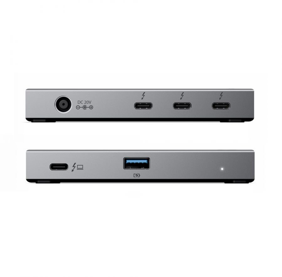 Hub Thunderbolt ALOGIC TB4H3TB, 40Gbps, 60W Power Delivery, i zi gri