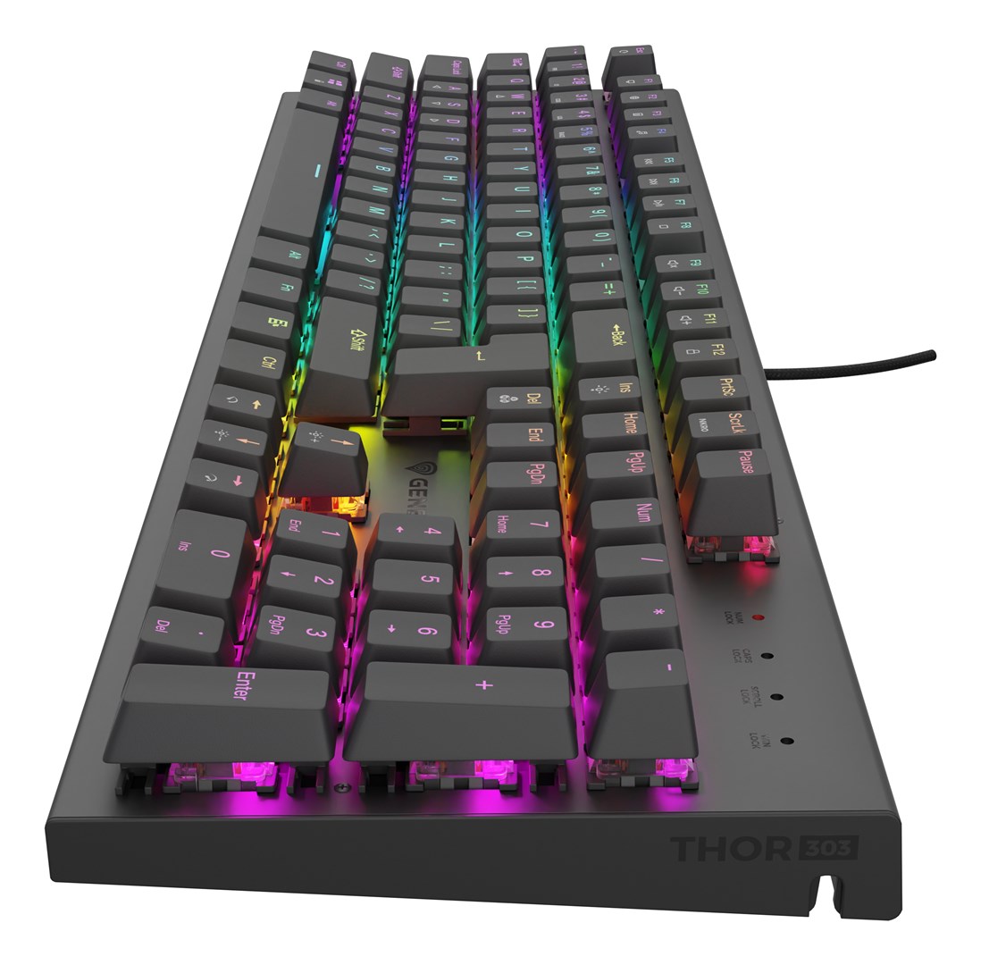 Tastierë mekanike THOR 303, Outemu Brown, USB Type-A, e zezë