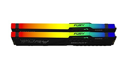 Memorie RAM Kingston FURY Beast RGB, 64GB DDR5 6400MHz, kit 2x32GB