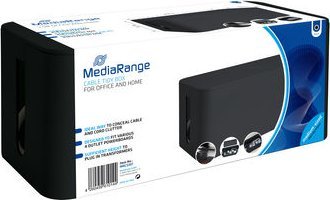 Kuti kabllosh MediaRange Cable Box Medium, 318x126x135mm, e zezë