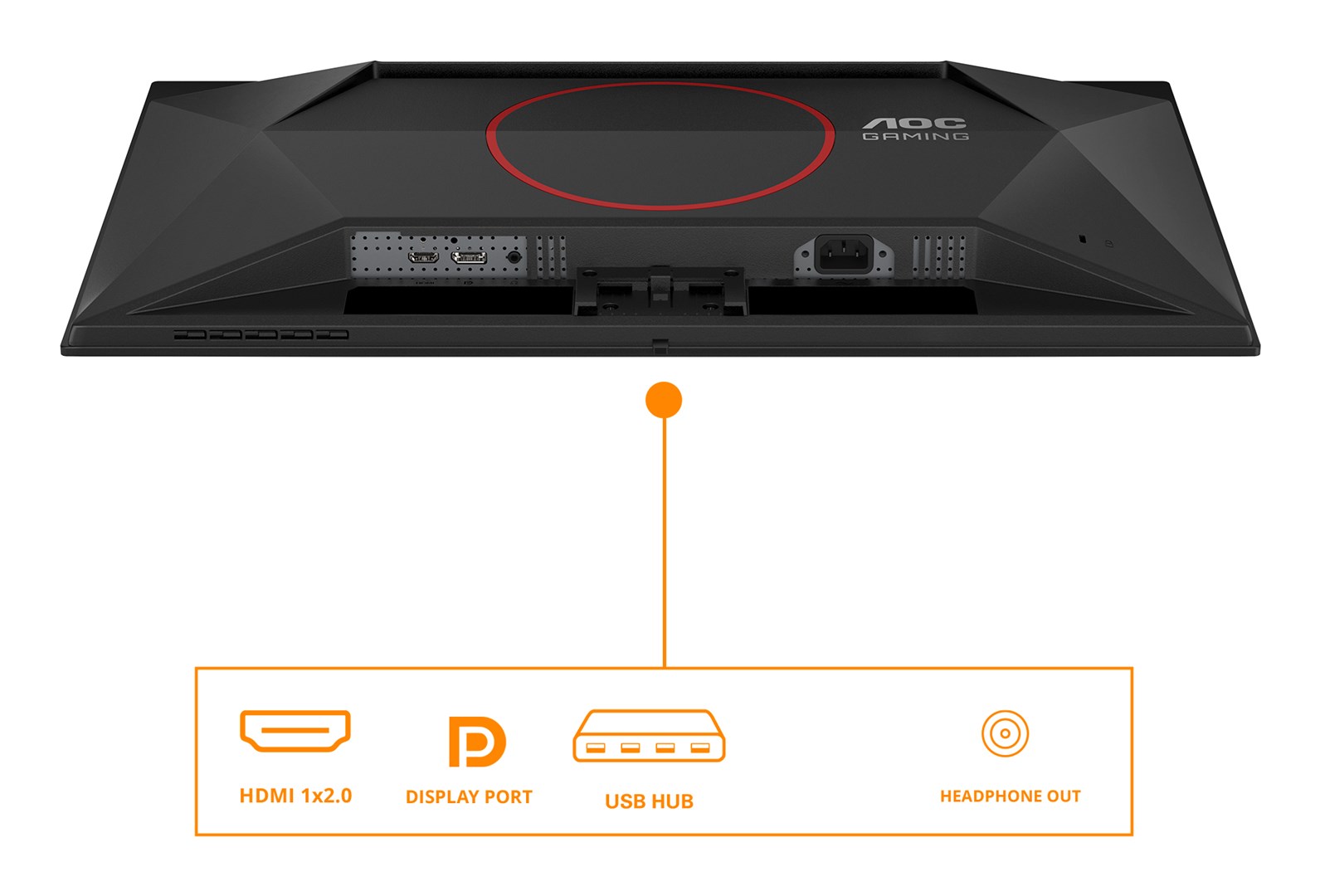 Monitor gaming AOC G4 Q27G41ZDF, 26.5", QHD QD OLED, i zi me të kuqe