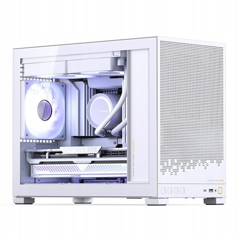 Kуќиште PC JONSBO D32 PRO, MATX со проѕирна странична плоча, поддршка за водено ладење 240mm, црно
