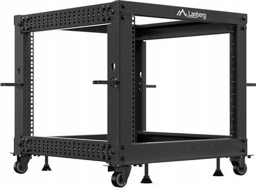 Raft i hapur Lanberg Open Rack 19, 9U, 600–1100 mm, i zi