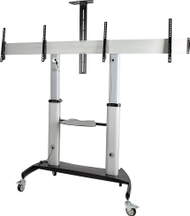 Karrocë lëvizëse për TV StarTech.com Dual TV Cart, për 2 TV 37"-60", lartësi e rregullueshme, rrota me bllokim, e zezë