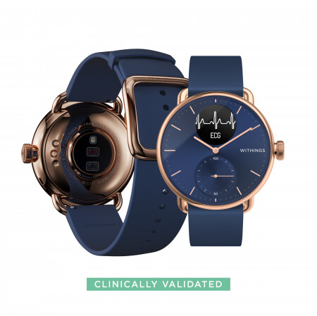 Orë smart Withings Scanwatch 38mm, Rose Gold Blue