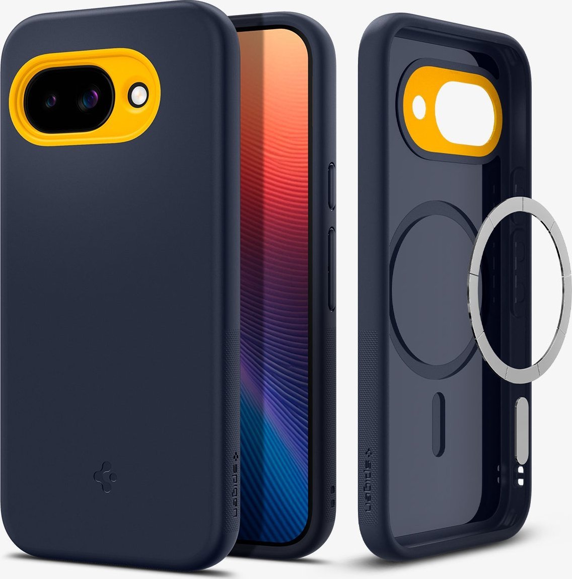 Mbulesë telefoni Spigen Nano Pop MagFit për Pixel 9a, silikoni, Blueberry Navy