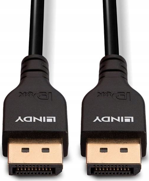 Kabllo DisplayPort LINDY 36460, 0.5m, AV, e zezë