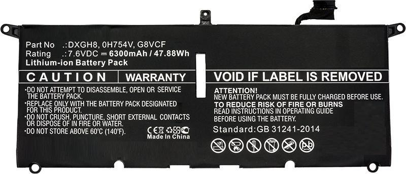Bateri laptopi CoreParts MBXDE-BA0082 për Dell XPS 13 9370, zëvendësuese, e zezë