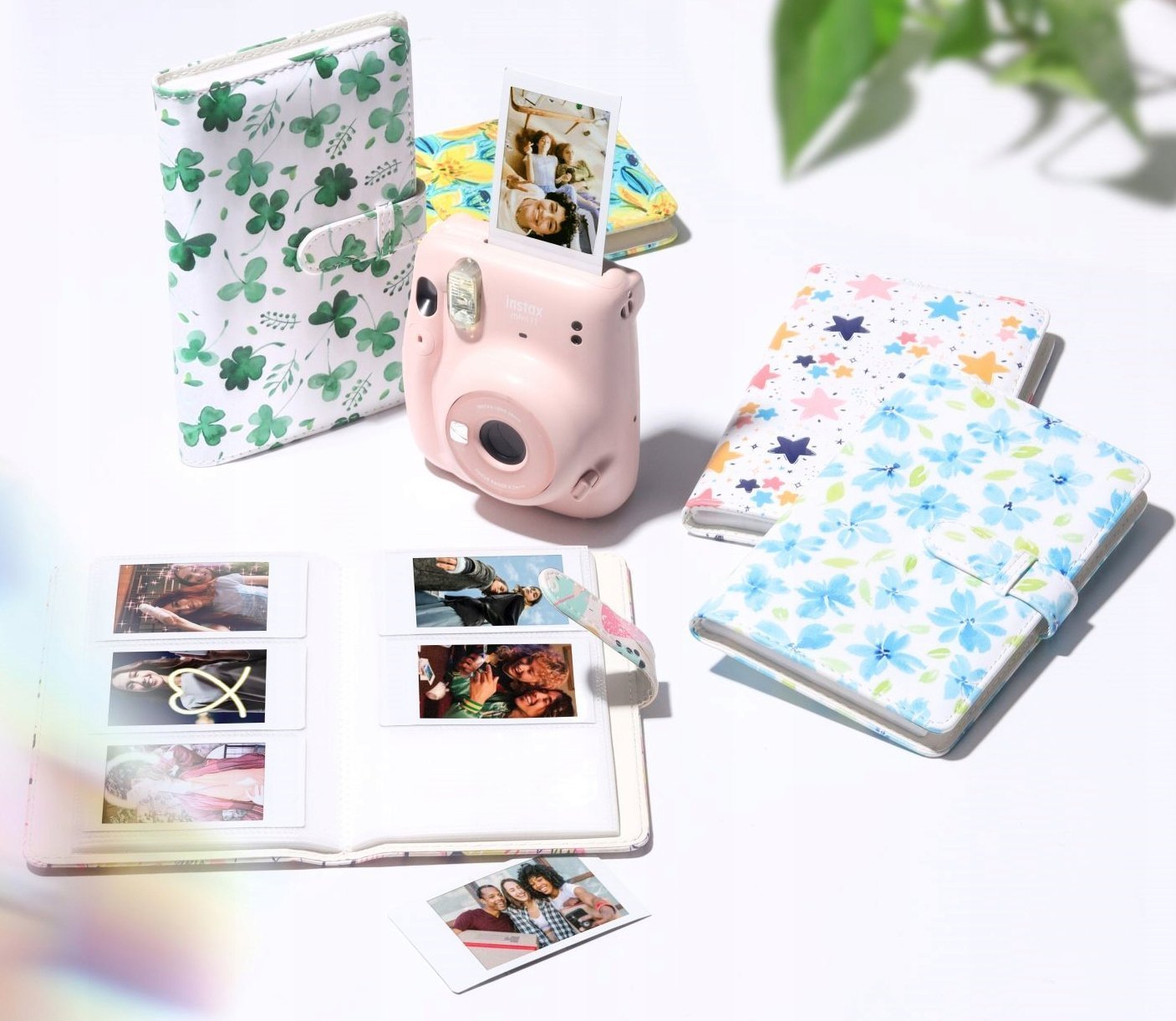 Album fotografik LoveInstant, 96 foto, për Fujifilm Instax Mini, me lule daffodils