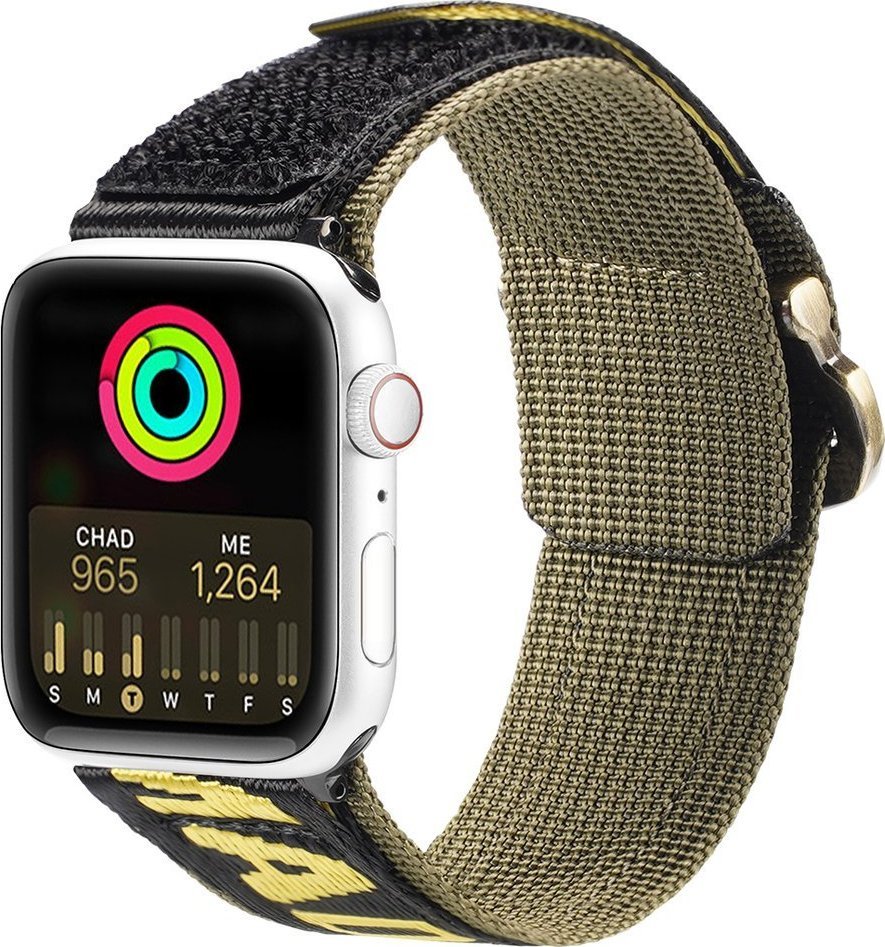 Rrip për Apple Watch Dux Ducis Strap Outdoor, najlon, 49 45 44 42 mm, verdhë jeshil