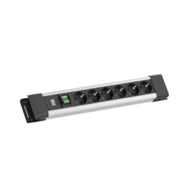 Zgjatëse elektrike Bachmann CONNECTUS BM005905, 6 presa, 2.0 m, gri
