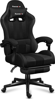 Karrige gaming Huzaro Force 4.7 Carbon Mesh, këmbëz e integruar, deri 140 kg, e zezë