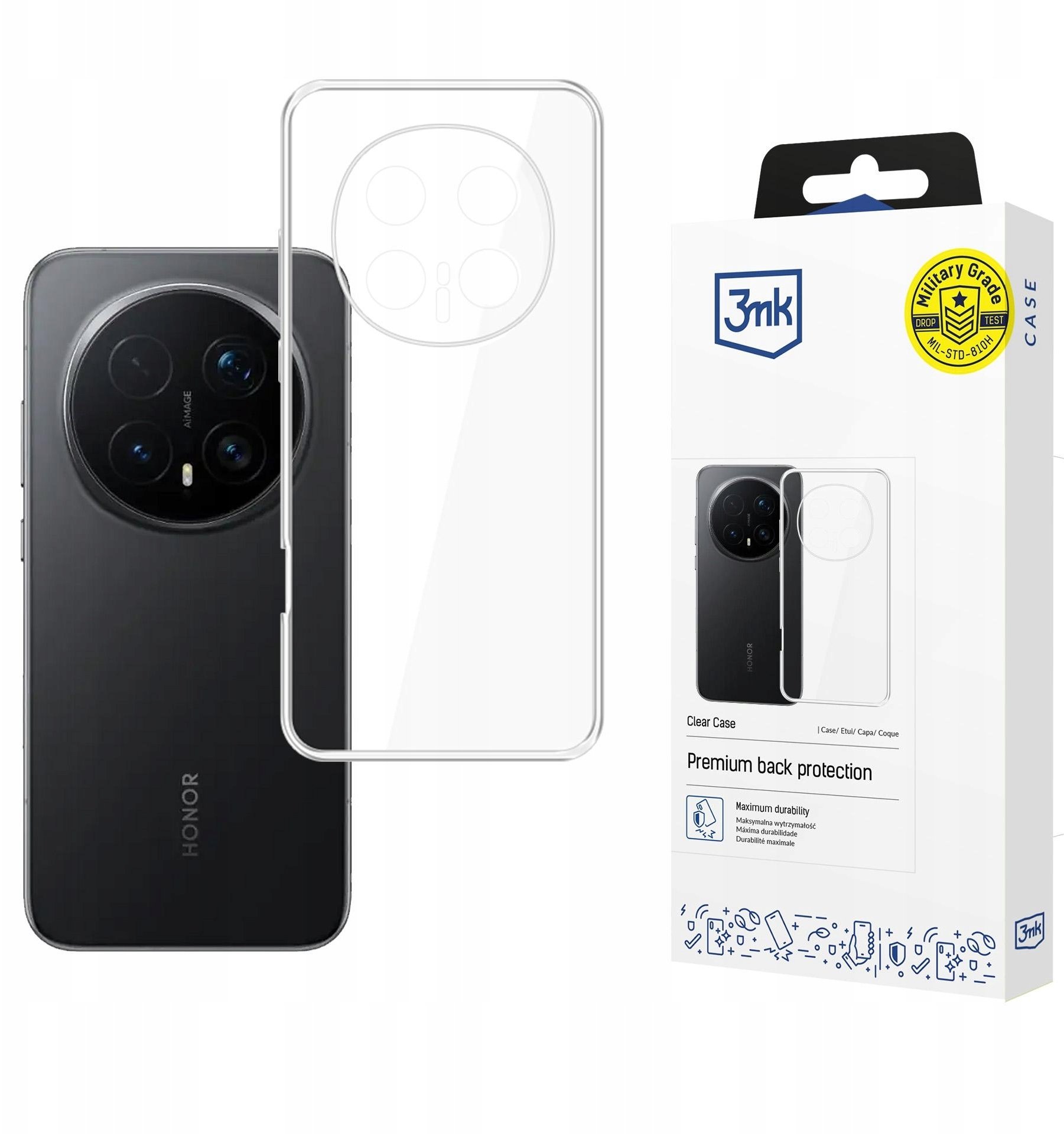 Футрола за телефон 3mk Clear Case за Honor Magic 8 Pro, проѕирна