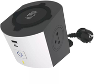 Kabllo zgjatëse Legrand, 2 priza, USB-A, USB-C, 10W, 2m, e zezë / bardhë