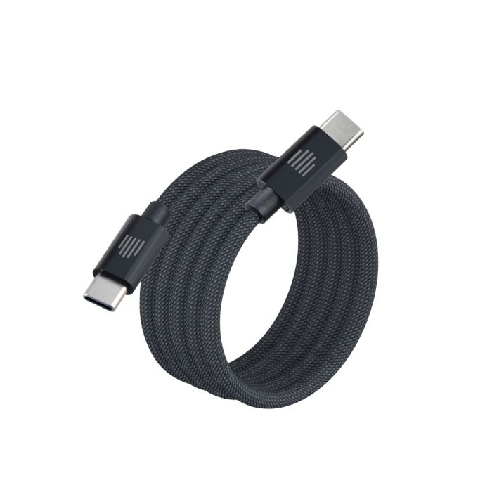 Dviced Magnetic Braided Cable USB-C To USB-C, 1,25m, Dark Grey