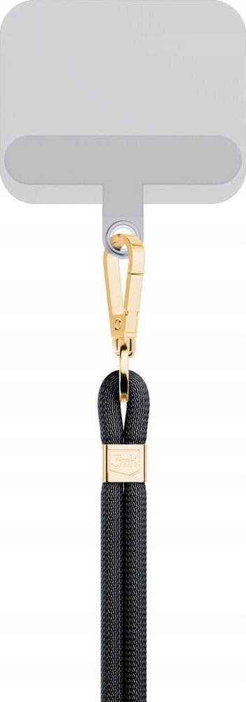 Shtrënguese telefoni 3MK EasyClip, najlon, me karabinë, e zezë gold