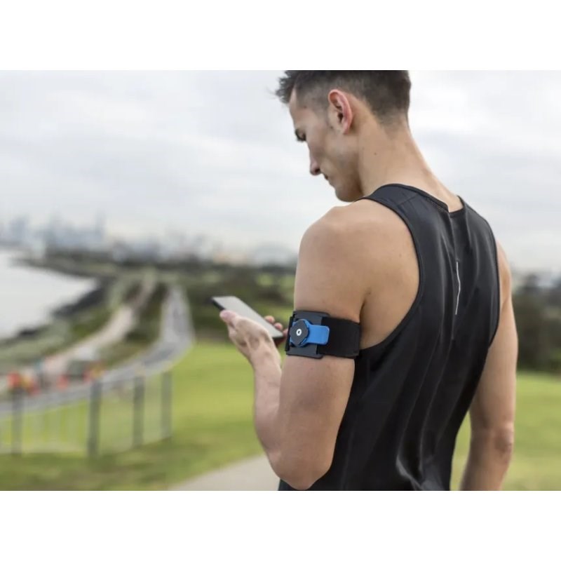 Byzylyk sportiv për telefon Quad Lock Adjustable, i rregullueshëm, për vrapim, zi blu