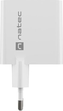 Karikues Natec Ribera GaN NUC-2142, 45W, 1x USB A 1x USB C, i bardhë
