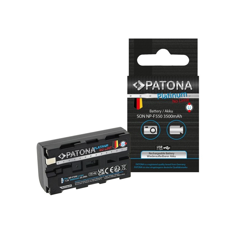 Bateri PATONA Platinum me hyrje USB-C për Sony NP-F550