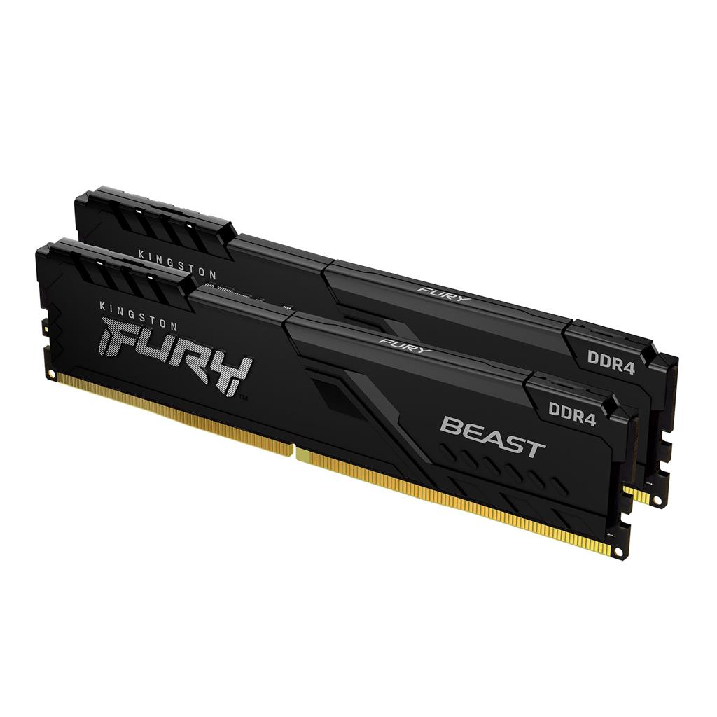Memorie RAM Kingston FURY Beast, 16GB DDR4, 3600MT/s CL17, e zezë