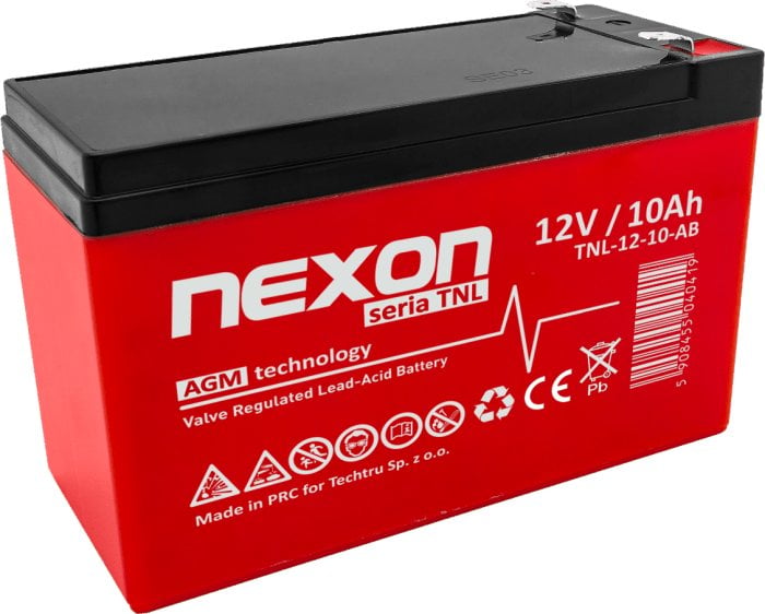 Bateri VRLA Nexon TNL-12-10-AB, 12V, 10Ah, e zezë