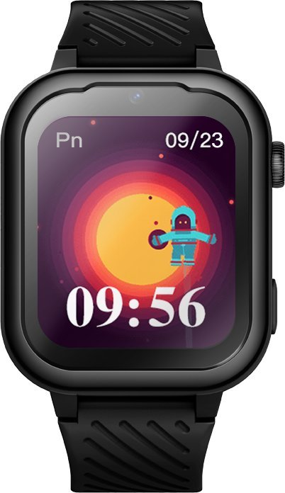 Smartwatch për fëmijë Garett Kids Essa 4G, ekran 1.83", GPS, i zi