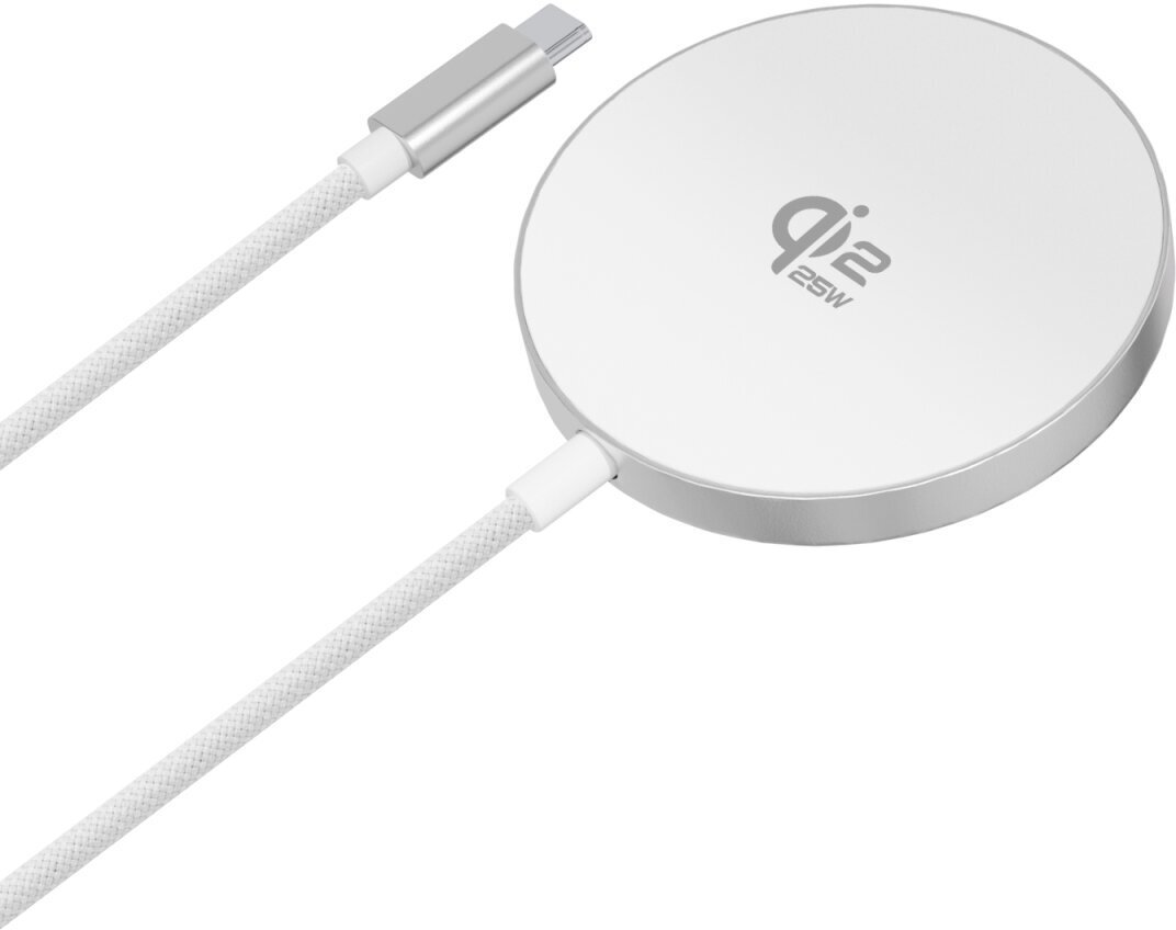 Безжичен полнач со MagSafe 4smarts Qi2, 25W, USB C, бел