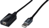 Kabllo USB Digitus USB-A DA73101, 15 m, e zezë