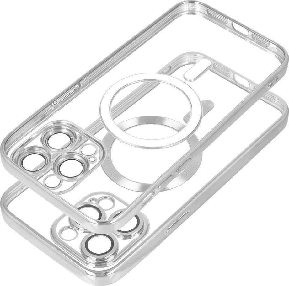 Kllëf silikoni Elektro Mag për iPhone 12 Pro Max, MagSafe, transparent