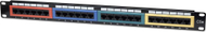 Patch panel Intellinet Cat5e, 24 porta RJ 45, 1U, i zi