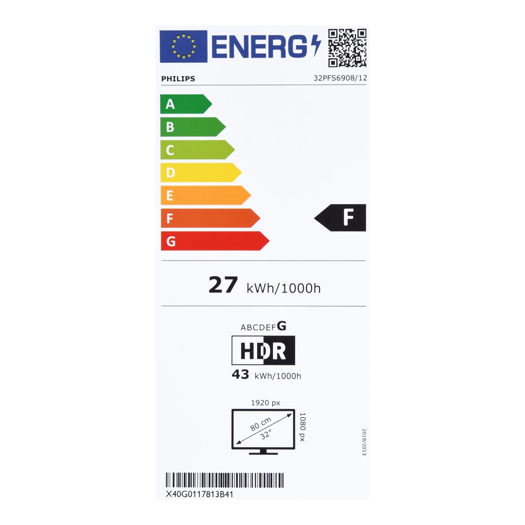 Televizor Philips 32PFS6908 Smart, 32" (81.3 cm), Ambilight Full HD, i hirtë