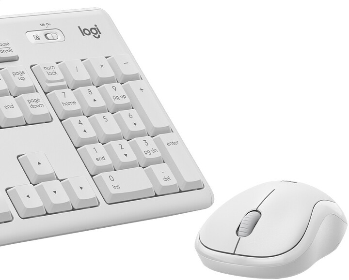 Set Logitech MK295 Silent, i bardhë