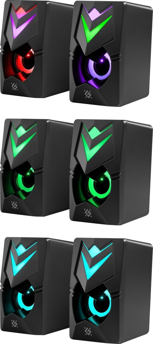 Altoparlantë kompakt J4, stereo 3.5mm jack, USB 5V, me LED
