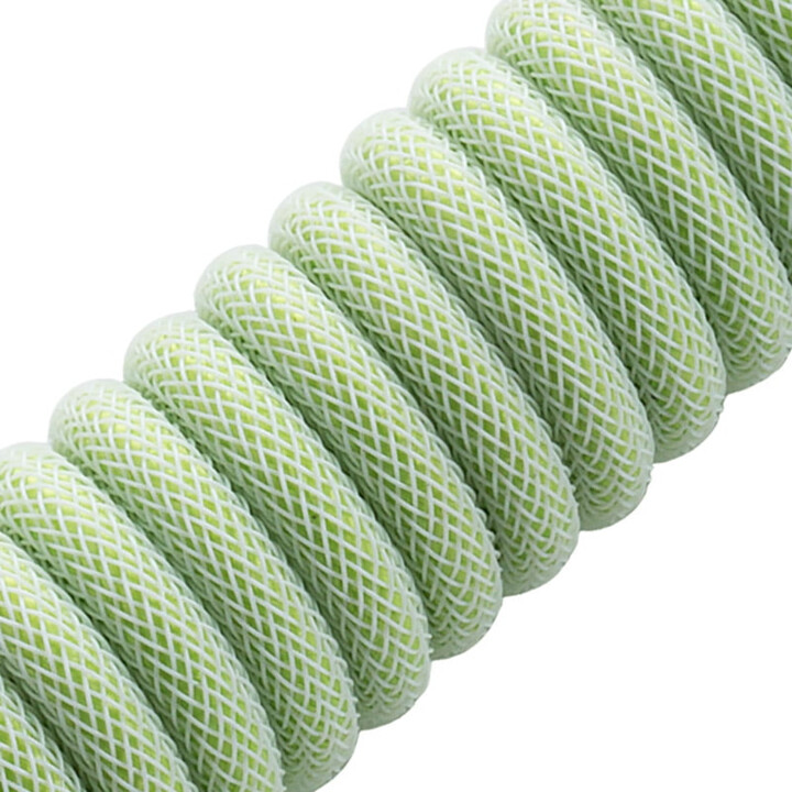 Kabllo spirale CableMod Pro, USB-C/USB-A, 1,5m, gjelbër e çelët