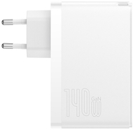 Karikues Baseus GaN5 Pro, 2x USB-C, USB-A, 140W, i bardhë