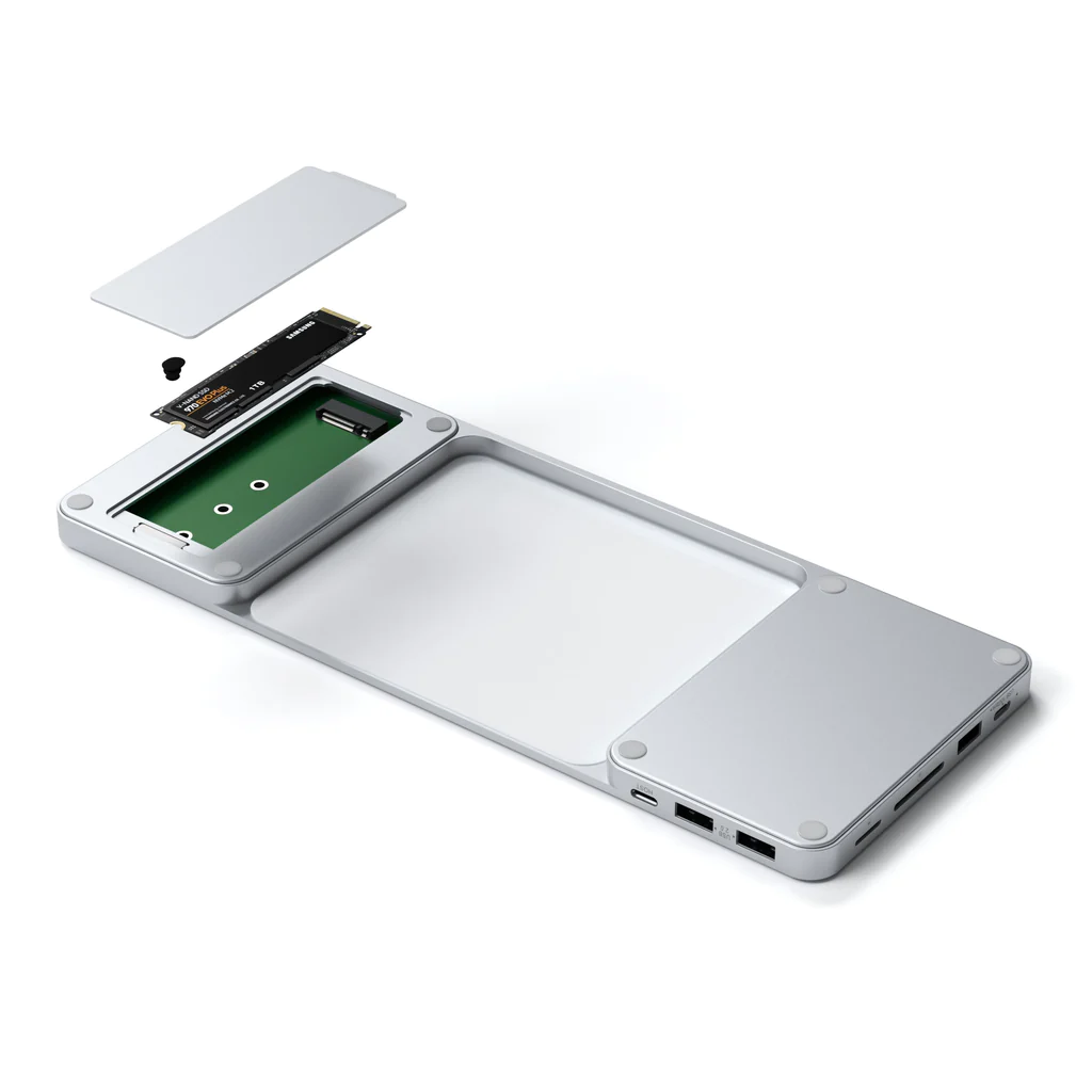 Docking station Satechi Slim USB-C për Apple iMac 24", i argjendtë