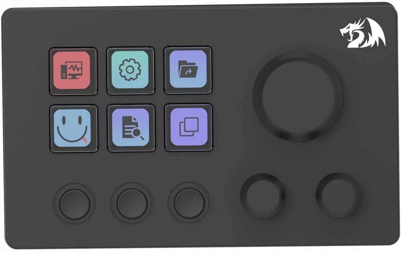 Kontrollues streaming Redragon Skyrider SS-551, 6 taste LCD, 3 butona rrotullues, i zi