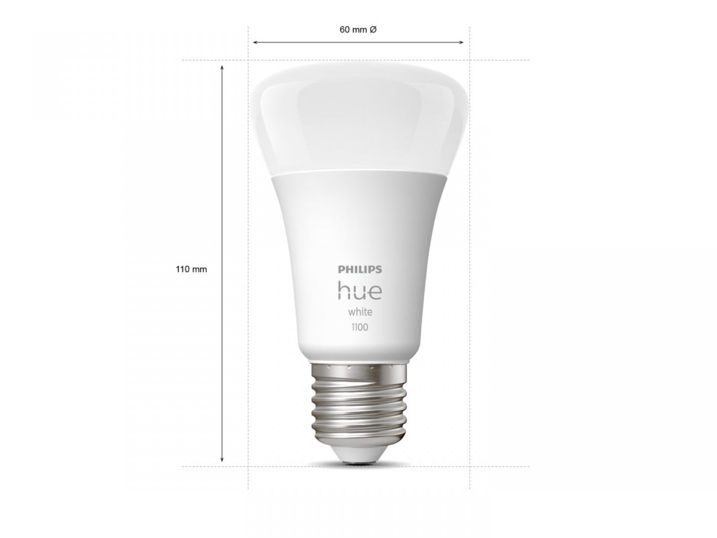 Llambë inteligjente Philips Hue Bulb E27 A60, 9.5W, dritë e bardhë e ngrohtë