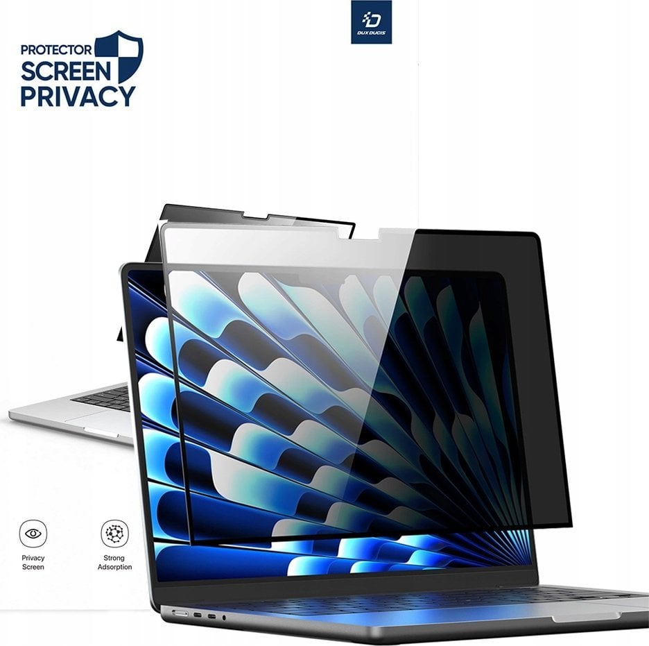 Filmi mbrojtës Dux Ducis Privacy, për MacBook Pro 15" 2017 2018, privacy, transparent