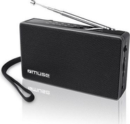 Radio portative Muse M-030 R, FM, me bateri, e zezë