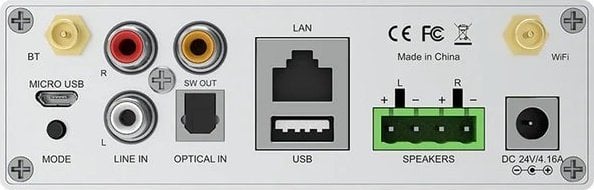 Përforcues rrjeti Arylic A50+, 2x50W, Wi-Fi Bluetooth, i zi