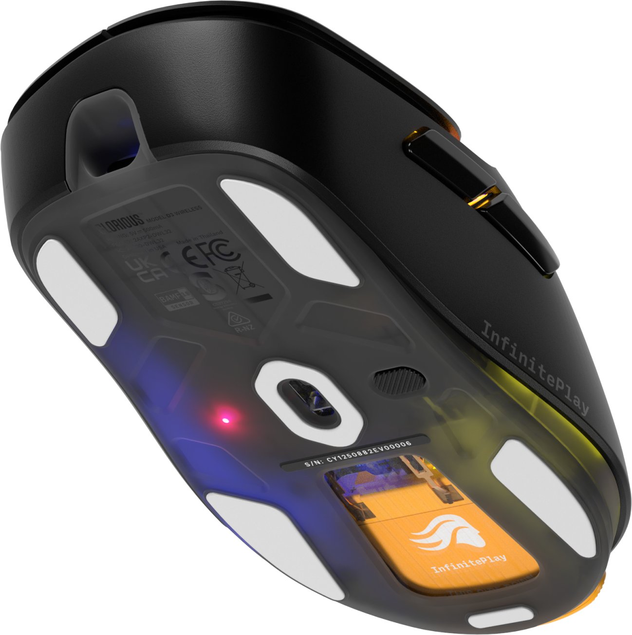 Maus gaming Glorious Model D3 Wireless, InfinitePlay, RGB, i zi