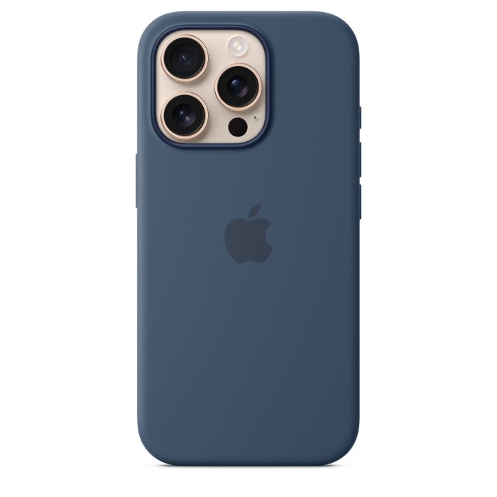 Apple iPhone 16 Pro Silicone Case with MagSafe, Denim