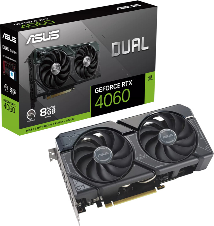Kartelë grafike ASUS Dual GeForce RTX 4060 8G, 8GB GDDR6