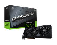 Kartelë grafike MSI GeForce RTX 5070 Ti SHADOW 3X OC, 16GB GDDR7, NVIDIA, e zezë