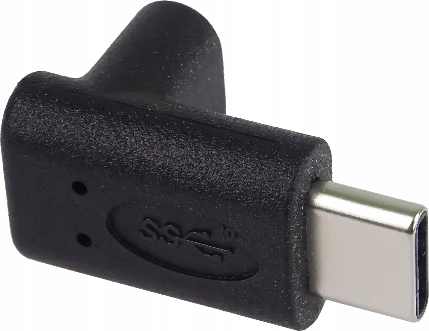 Adapter USB PremiumCord USB C mashkull në USB C femër 90°, USB 3.2 Gen 1, 5 Gbps, i zi