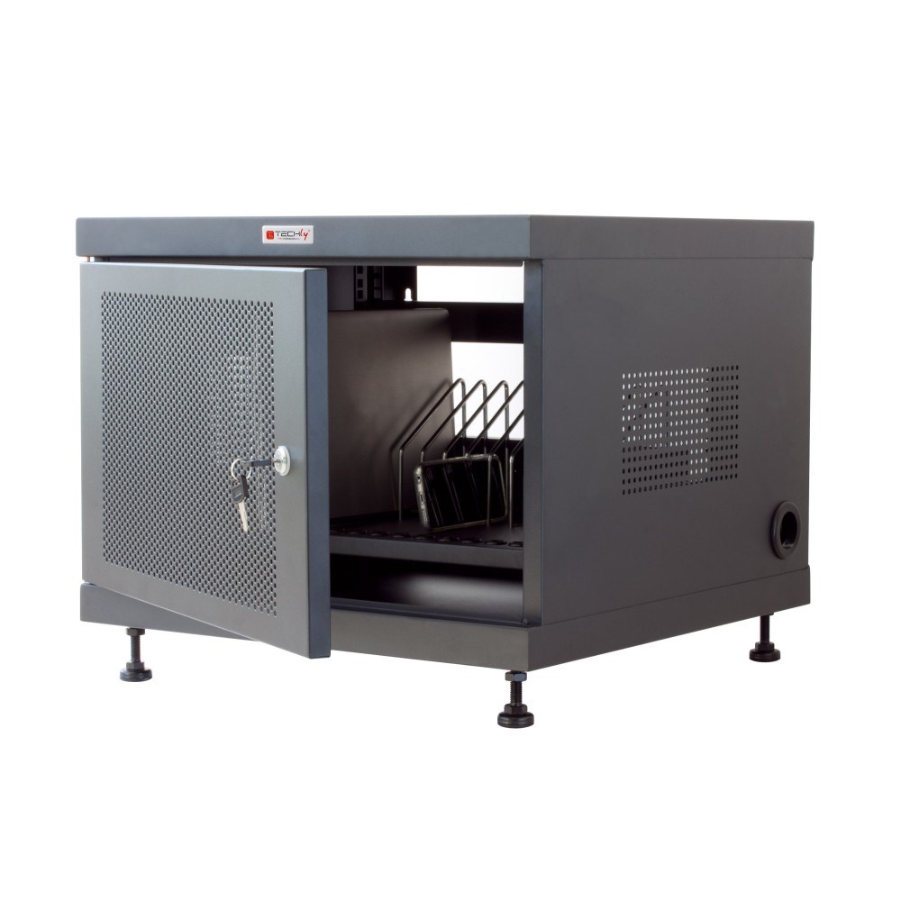 Kabinet karikues Techly 367652, 14 laptopë, 16 dalje AC, gri