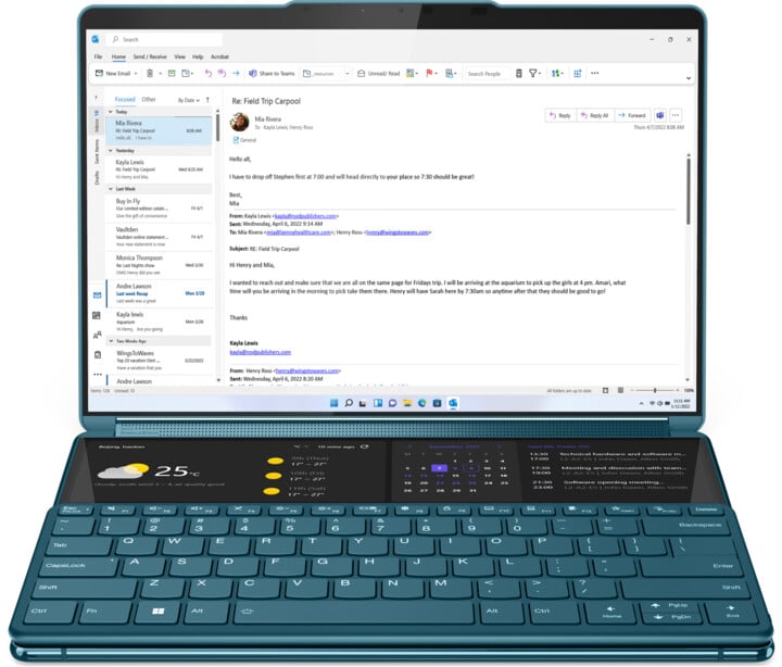 [OUTLET] Laptop Lenovo Yoga Book 9 13IRU8, 13.3", Intel Core i7, 16GB RAM, 1TB SSD, Intel Iris Xe Graphics, i kaltër	